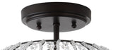 Delos 11.7" Metal /Acrylic LED Semi-Flush Mount