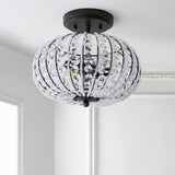 Delos 11.7" Metal /Acrylic LED Semi-Flush Mount