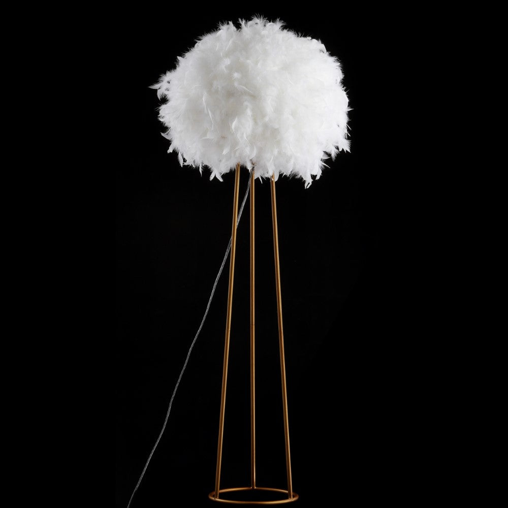 Rosy 52" Feather Metal LED Floor Lamp