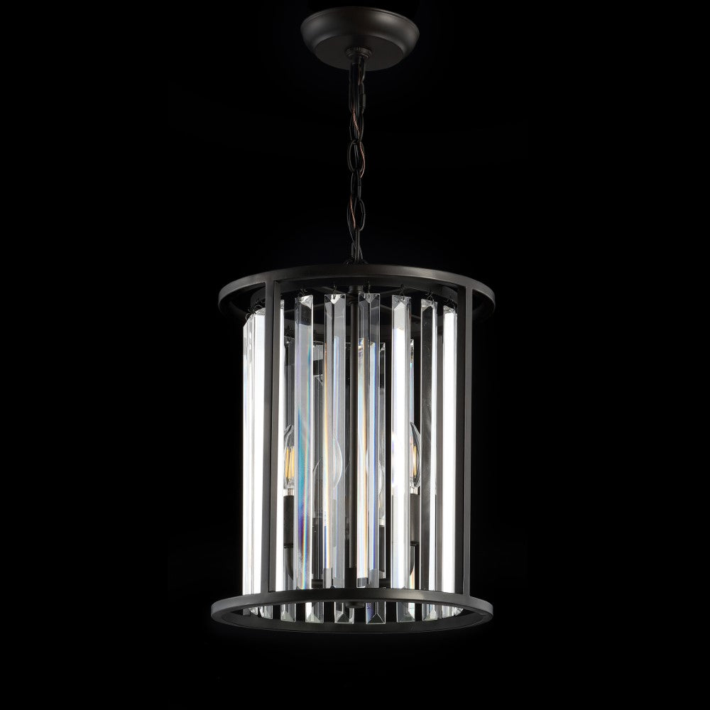 Nemrut 12" Metal/Crystal LED Pendant