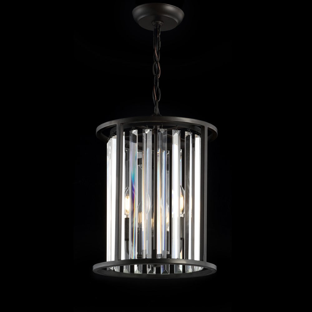 Nemrut 12" Metal/Crystal LED Pendant