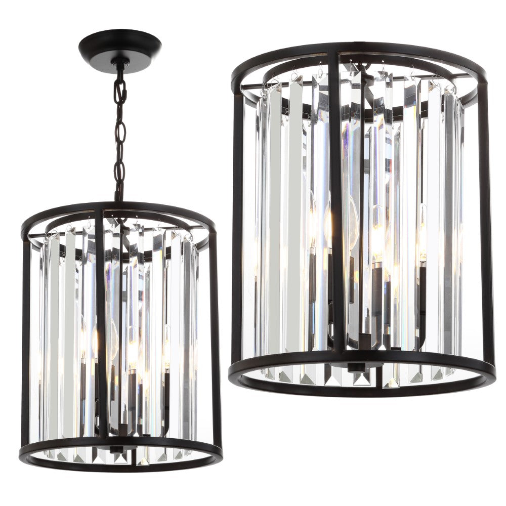 Nemrut 12" Metal/Crystal LED Pendant