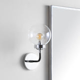 Iris Brass Vanity Wall Sconce Clear