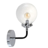 Iris Brass Vanity Wall Sconce Clear