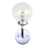 Iris Brass Vanity Wall Sconce Clear