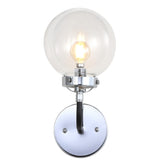 Iris Brass Vanity Wall Sconce Clear