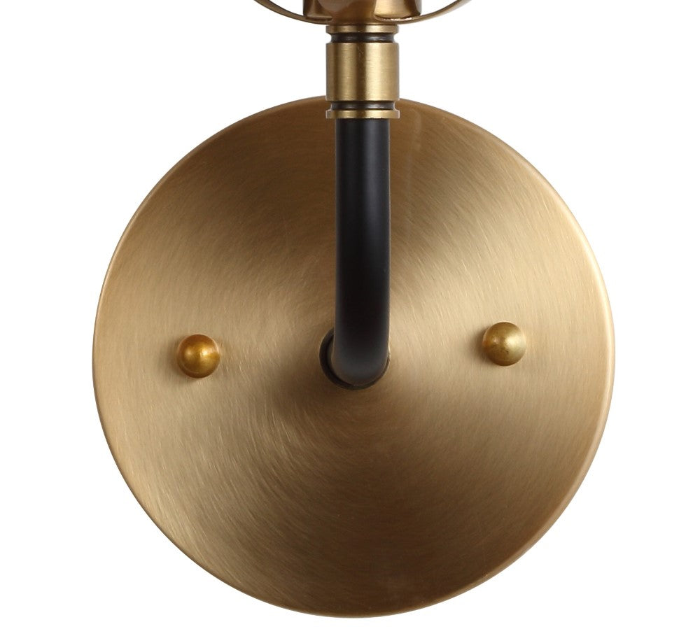 Iris Brass Vanity Wall Sconce Frosted