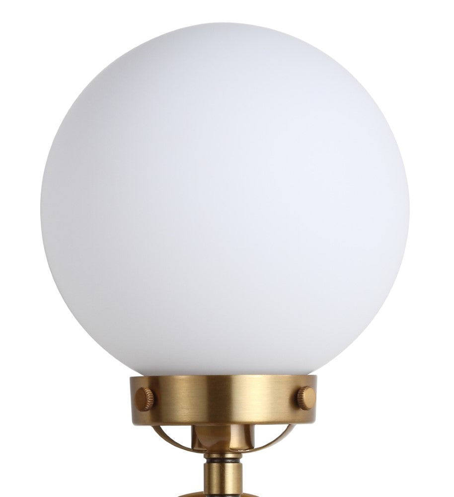 Iris Brass Vanity Wall Sconce Frosted