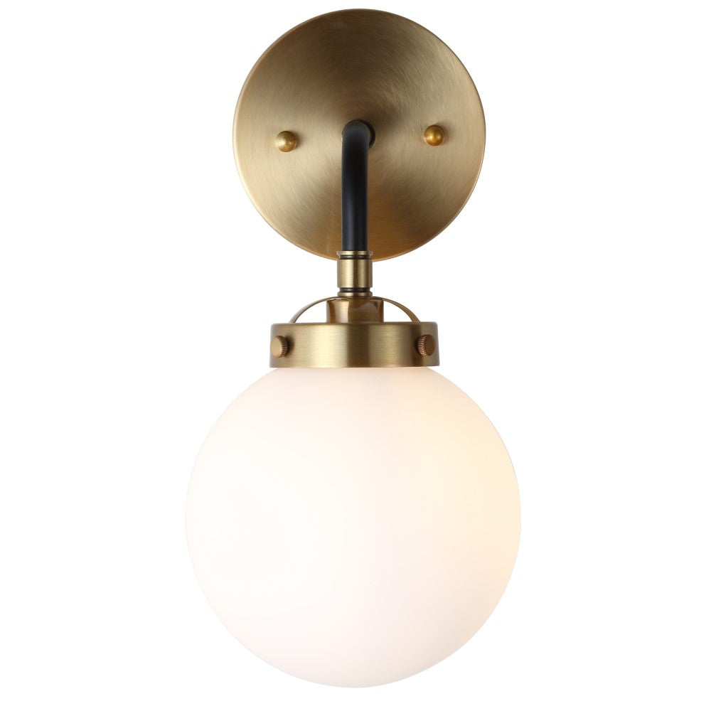 Iris Brass Vanity Wall Sconce Frosted