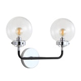 Iris Brass Vanity Wall Sconce Clear