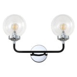 Iris Brass Vanity Wall Sconce Clear