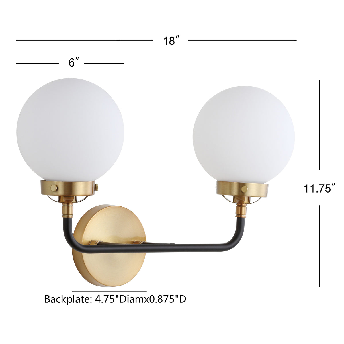 Iris Brass Vanity Wall Sconce Frosted
