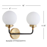 Iris Brass Vanity Wall Sconce Frosted