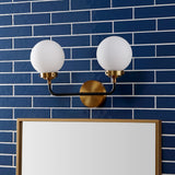 Iris Brass Vanity Wall Sconce Frosted