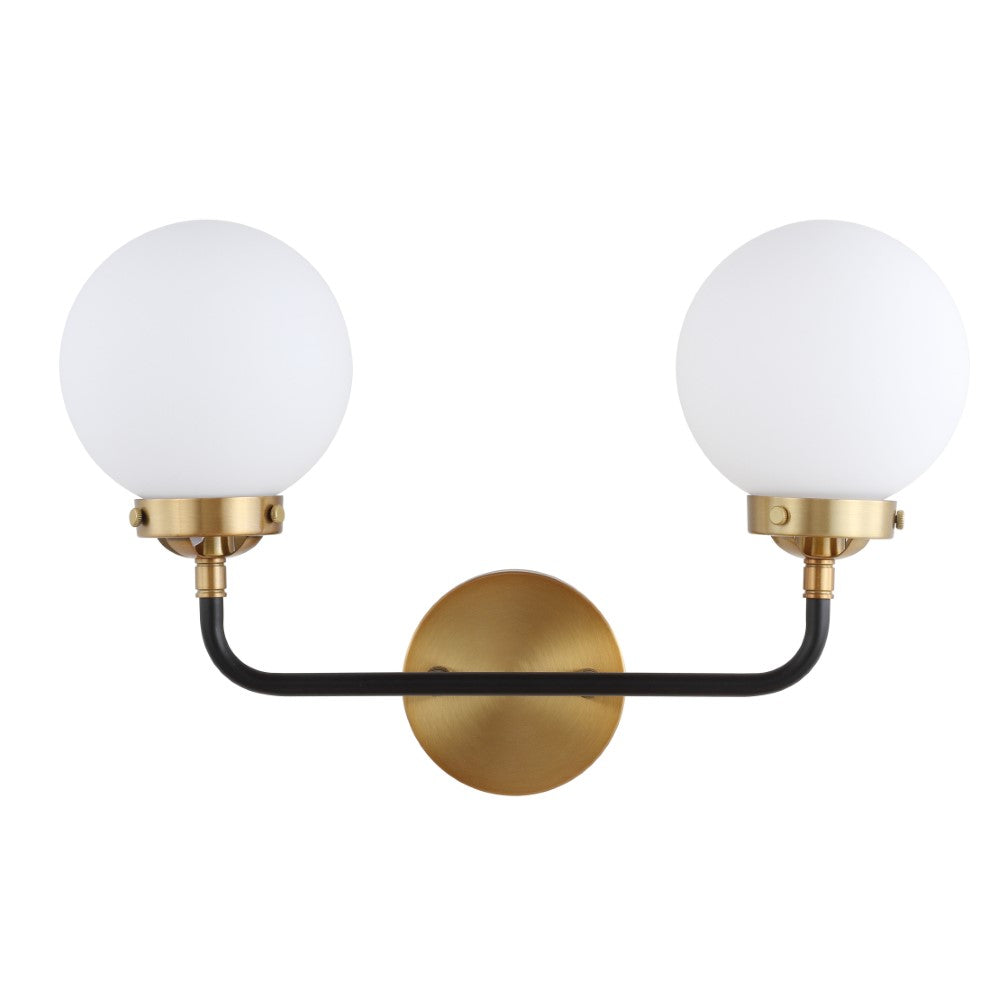 Iris Brass Vanity Wall Sconce Frosted