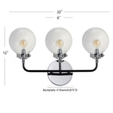 Iris Brass Vanity Wall Sconce Clear