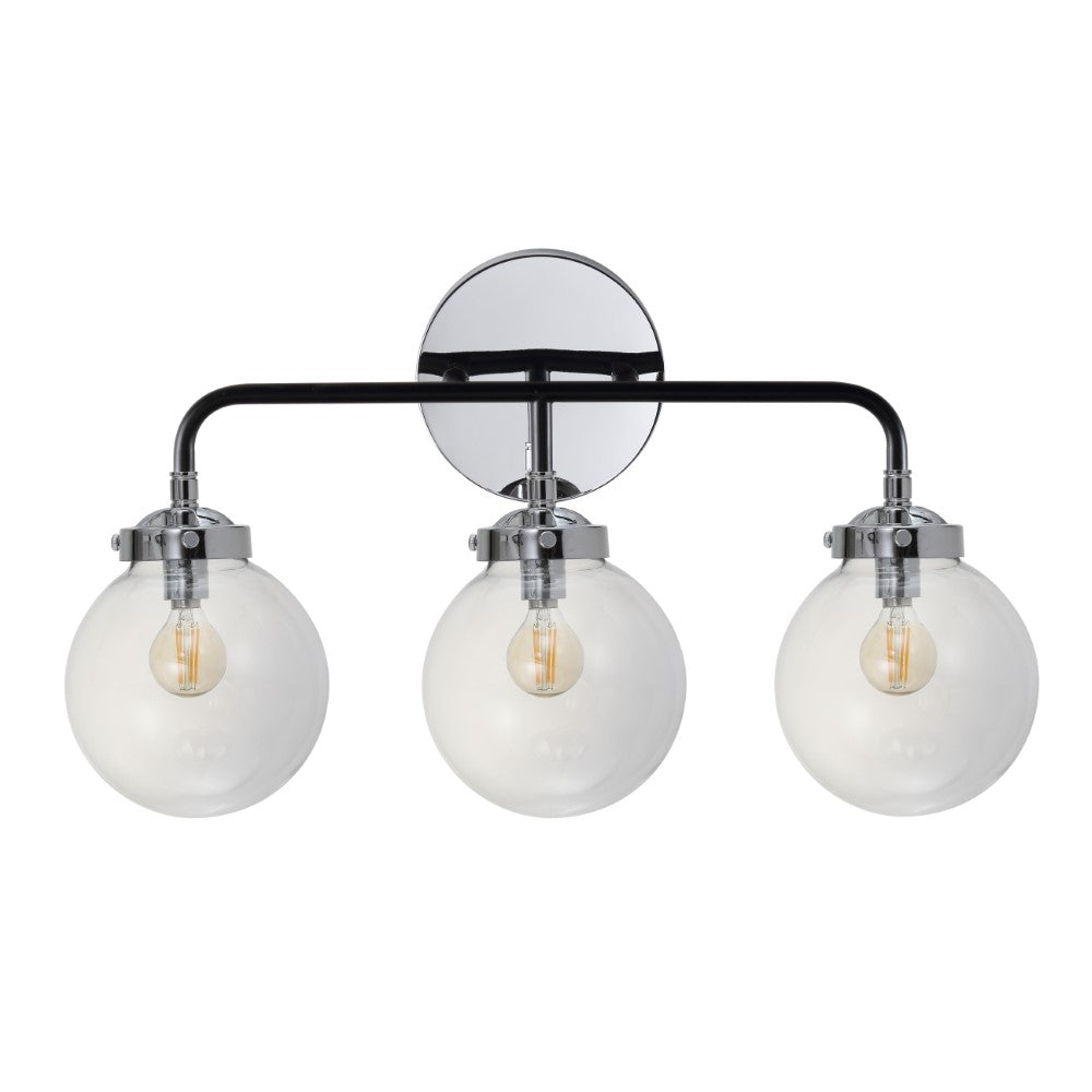Iris Brass Vanity Wall Sconce Clear