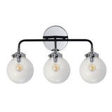 Iris Brass Vanity Wall Sconce Clear