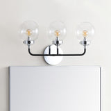 Iris Brass Vanity Wall Sconce Clear
