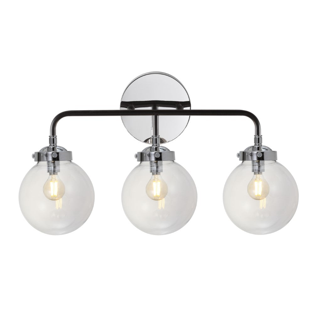Iris Brass Vanity Wall Sconce Clear