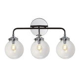 Iris Brass Vanity Wall Sconce Clear