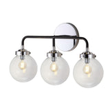 Iris Brass Vanity Wall Sconce Clear