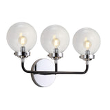 Iris Brass Vanity Wall Sconce Clear
