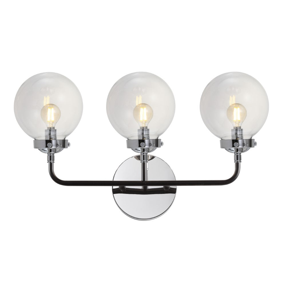 Iris Brass Vanity Wall Sconce Clear