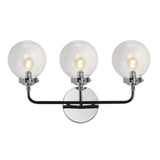 Iris Brass Vanity Wall Sconce Clear