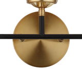Iris Brass Vanity Wall Sconce Frosted