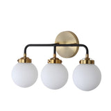 Iris Brass Vanity Wall Sconce Frosted