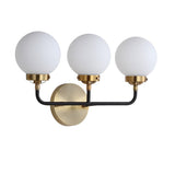 Iris Brass Vanity Wall Sconce Frosted