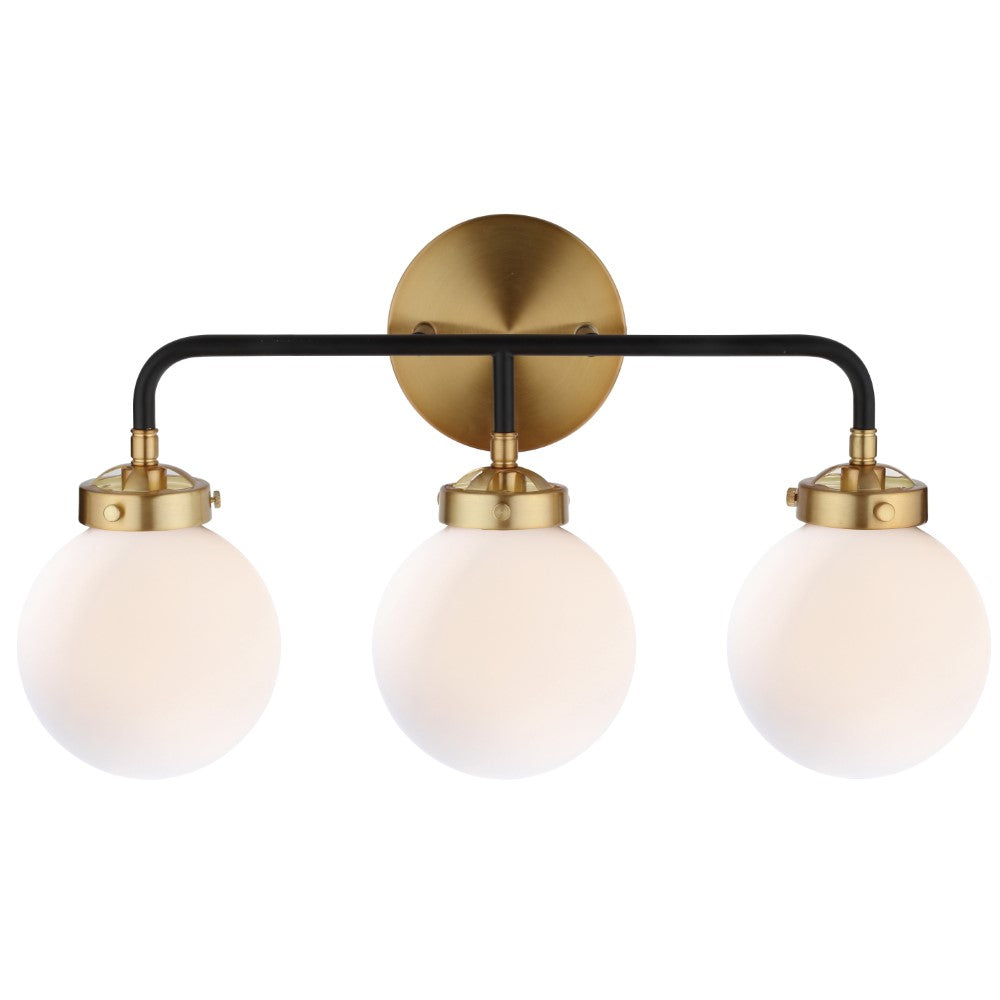 Iris Brass Vanity Wall Sconce Frosted