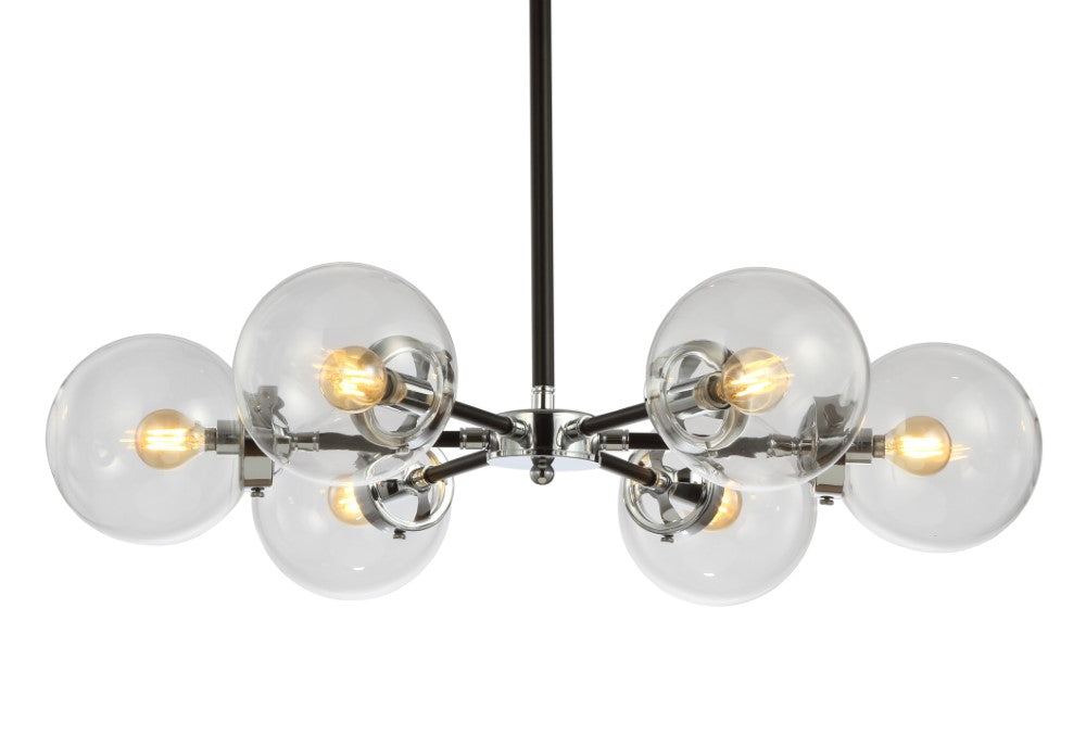 Lantana 6-Light 28" Brass Cluster Pendant