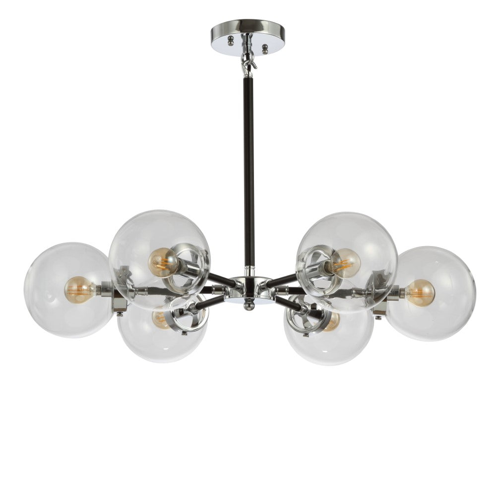 Lantana 6-Light 28" Brass Cluster Pendant