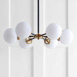 Lantana 6-Light 28" Brass Cluster Pendant