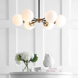 Lantana 6-Light 28" Brass Cluster Pendant