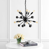 Chesteron 19.5" 10-Light Adjustable Iron Modern Industrial Sputnik LED Chandelier