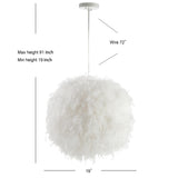 Flycatcher 19" Feather Metal Adjustable LED Pendant