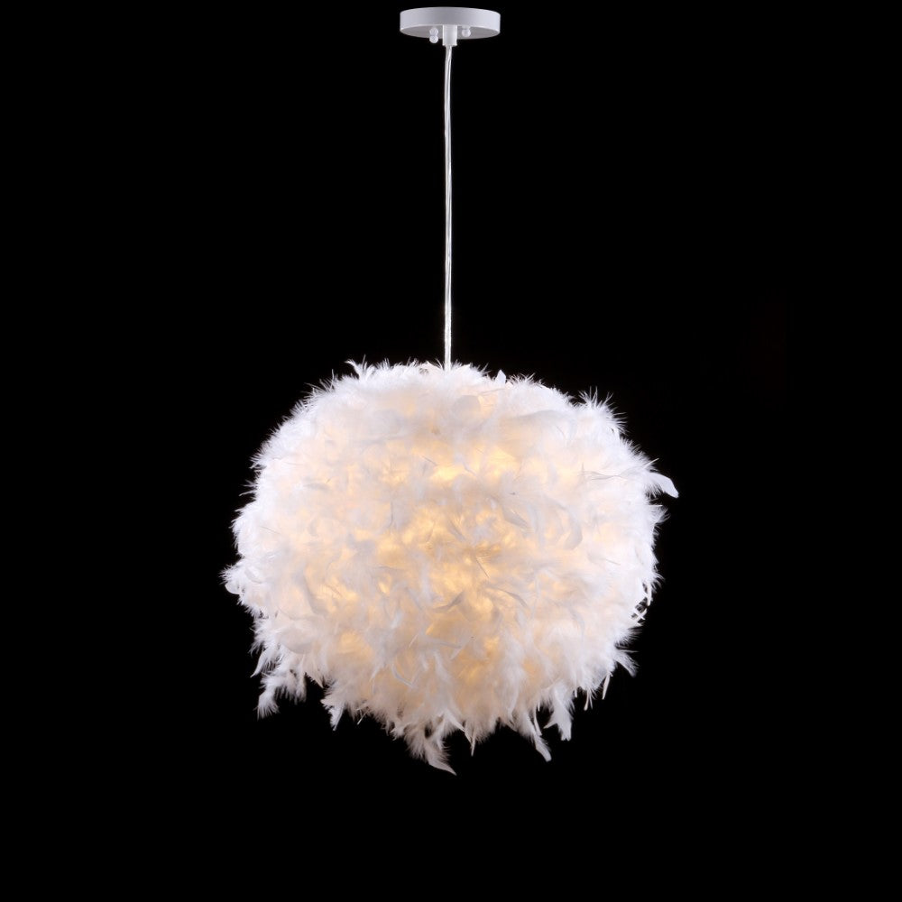 Flycatcher 19" Feather Metal Adjustable LED Pendant