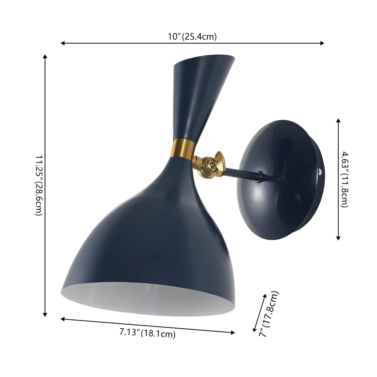 Plimpton 10" Iron Retro LED Wall Sconce
