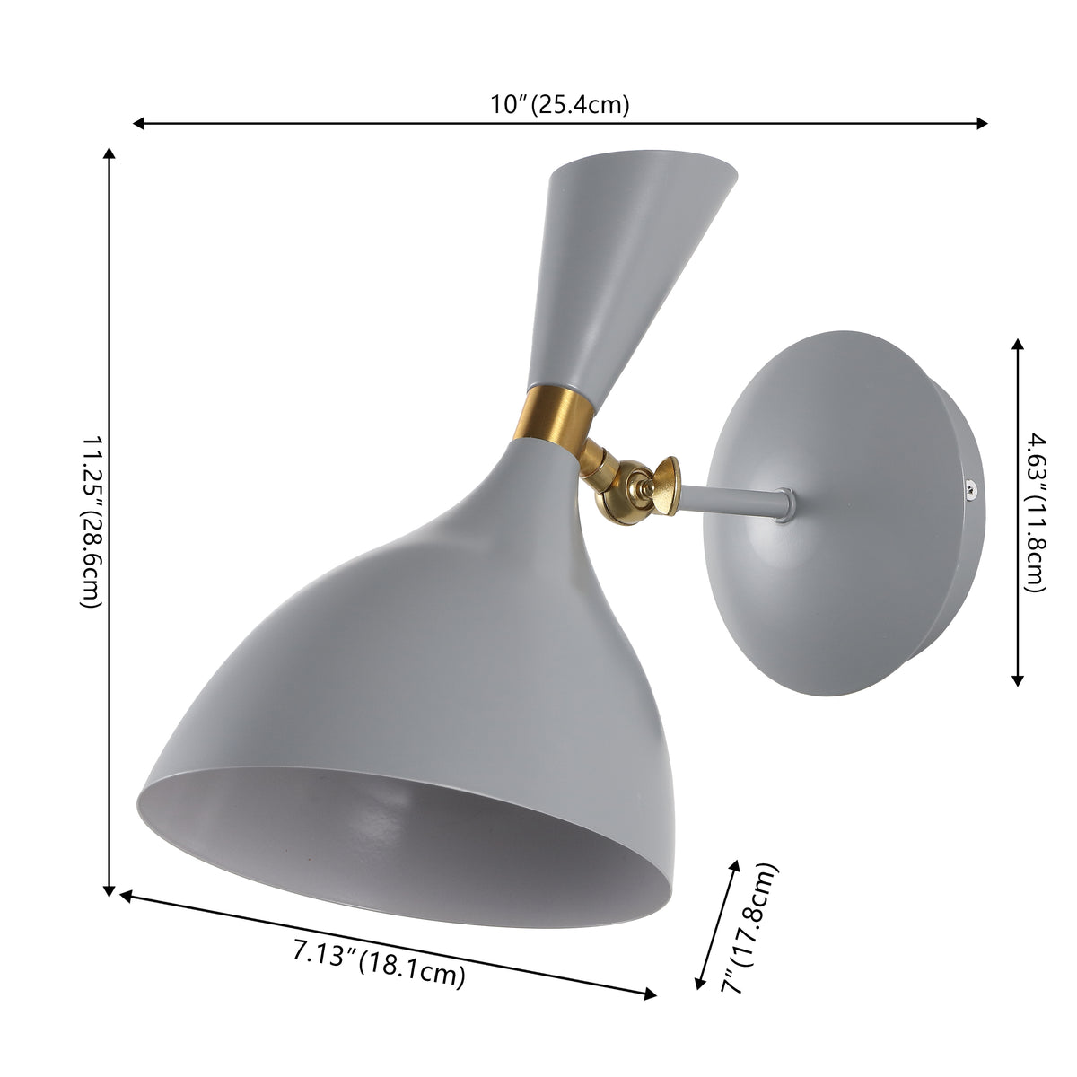 Plimpton 10" Iron Retro LED Wall Sconce