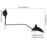 Toklas 35" Iron Retro Swing LED Wall Sconce