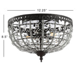 Moluccan 12.25" Low-Ceiling Metal/Acrylic LED Flush Mount