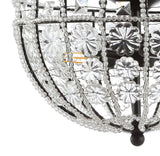 Papuan 12" Crystal Flower Metal/Acrylic LED Semi-Flush Mount
