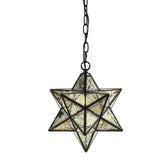 Ahott 12" Moravian Star Metal/Clear Glass LED Pendant