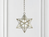 Ahott 12" Moravian Star Metal/Clear Glass LED Pendant