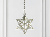 Ahott 12" Moravian Star Metal/Clear Glass LED Pendant
