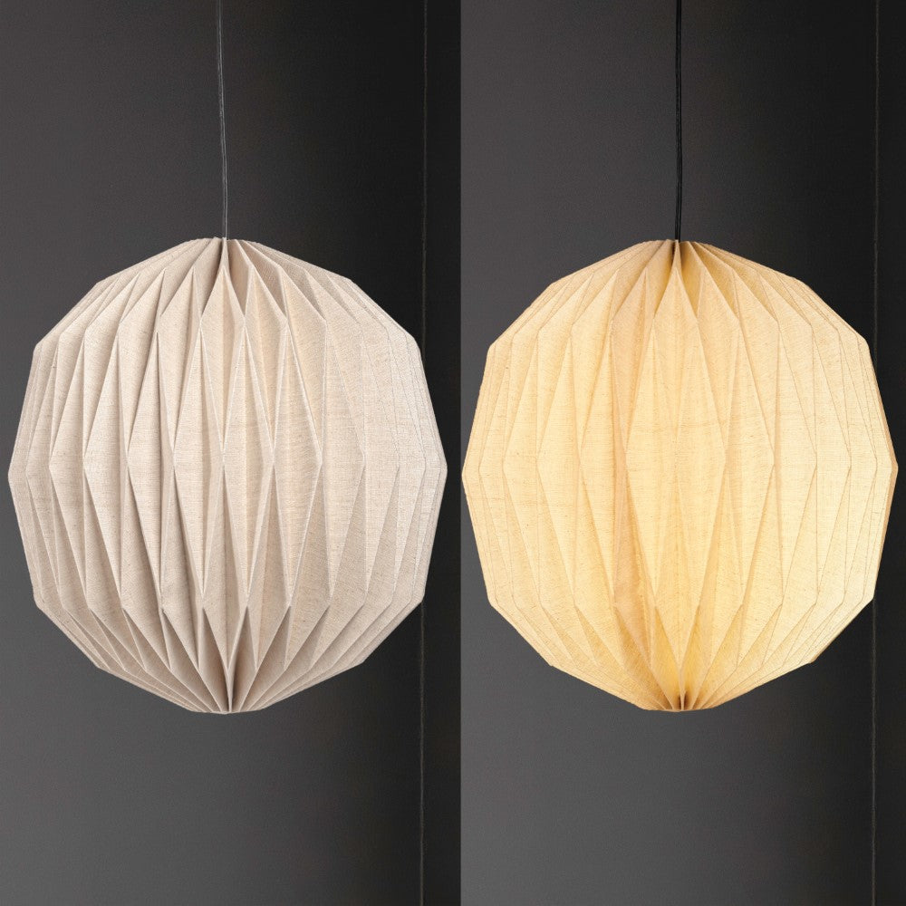 Dune 15.75" Modern Vintage Orb Honeycomb Shade LED Pendant Light