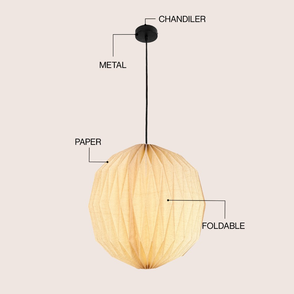 Dune 15.75" Modern Vintage Orb Honeycomb Shade LED Pendant Light